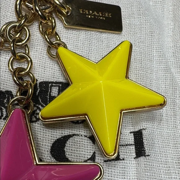 COACH STAR BAG CHARM KEY CHAIN WITH DUST BAG - Picture 4 of 10